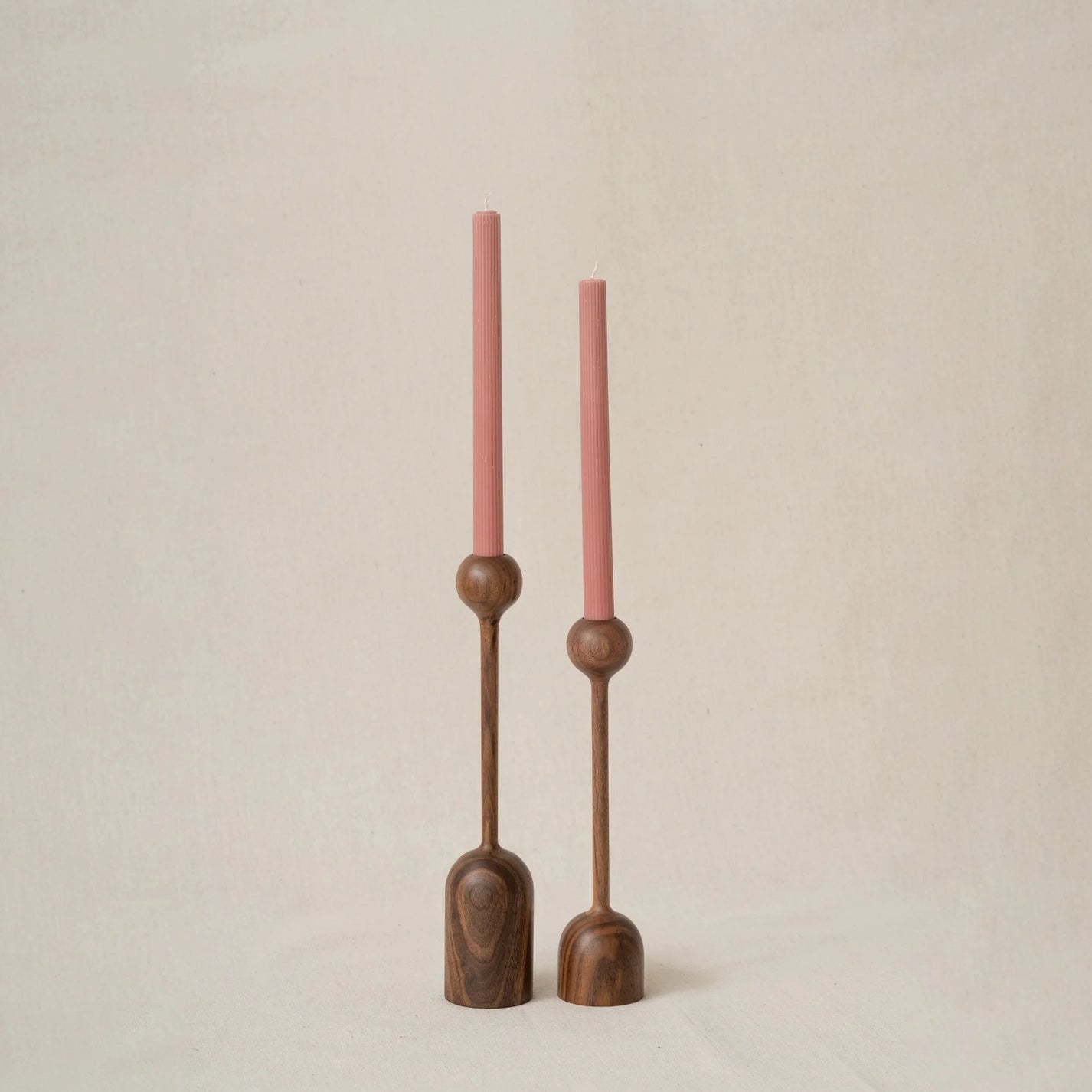 Candlestick Holder Tulip Stem, pair