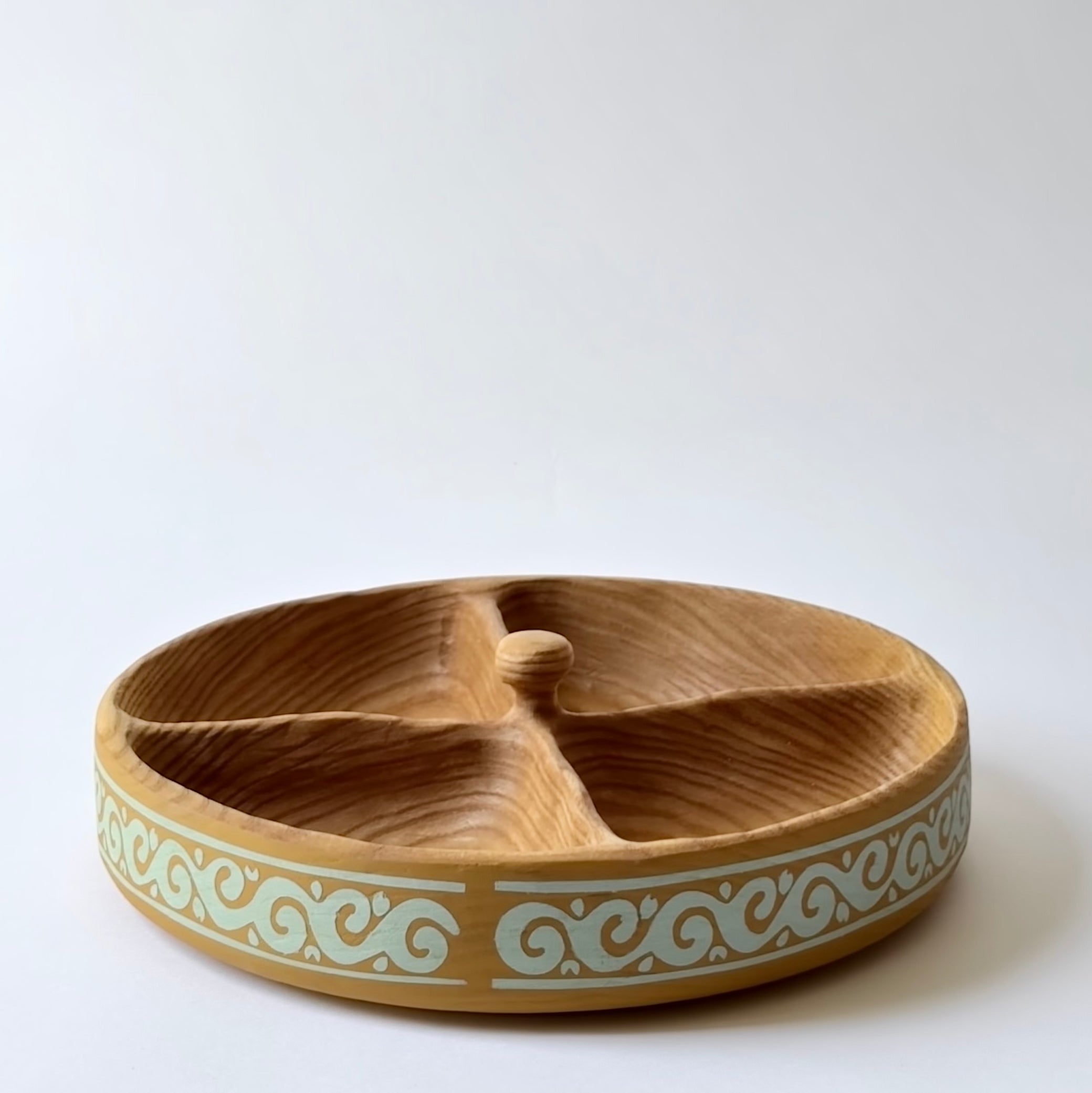 Wooden snack bowl
