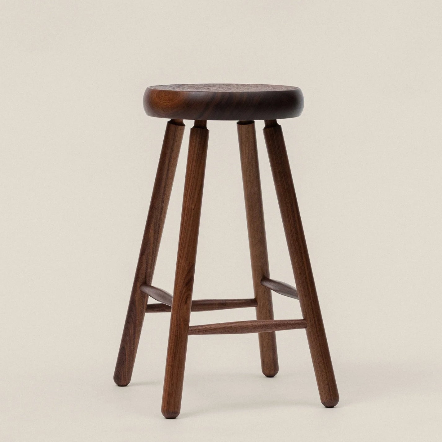 Melk Counter Stool in walnut