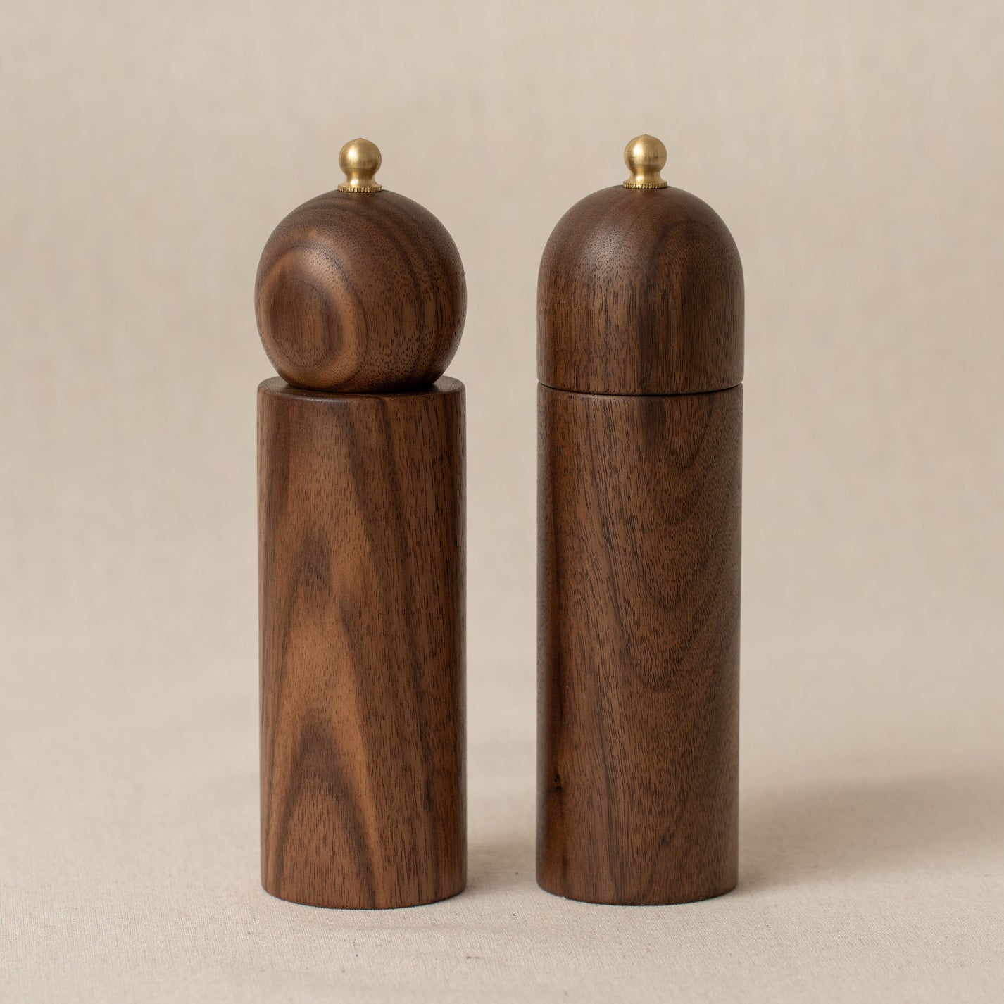 Handcrafted Salt &amp; Pepper Mill Set in Walnut