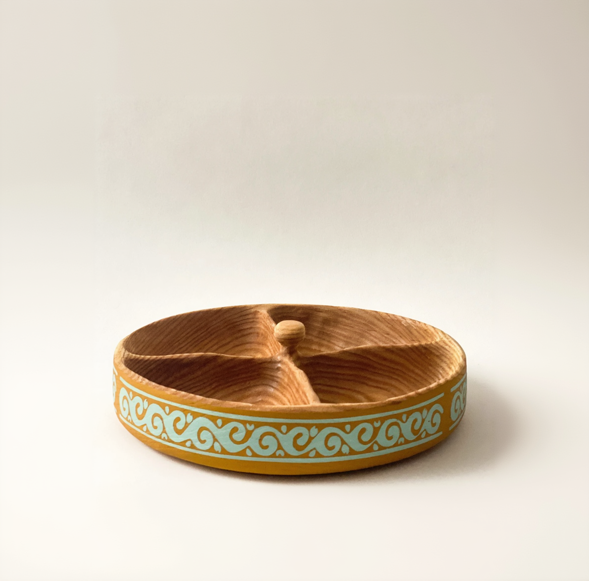 Wooden snack bowl