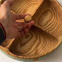 Wooden snack bowl